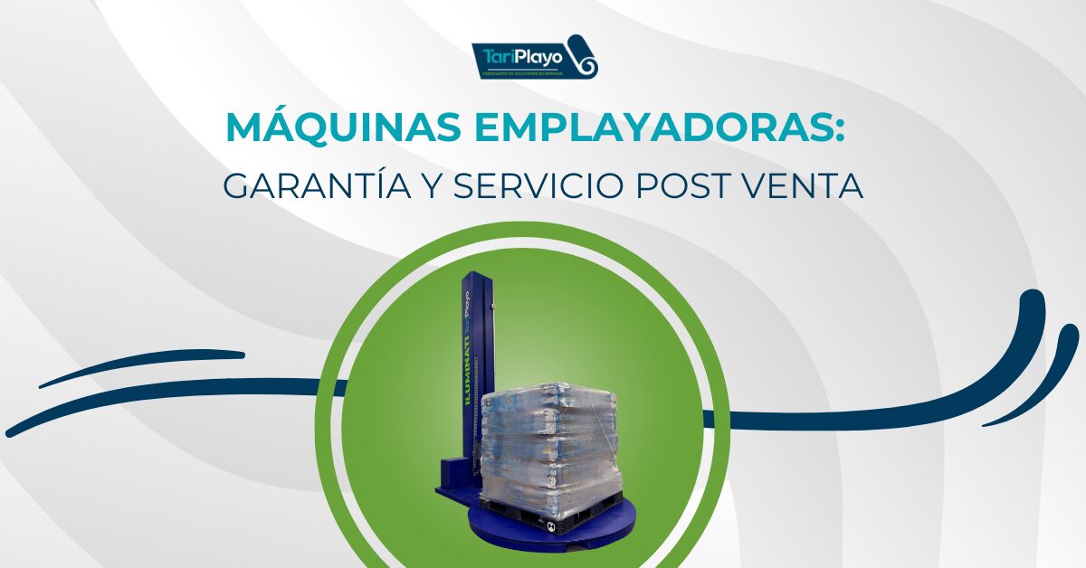 15 máquinas emplayadoras garantía y servicio post venta