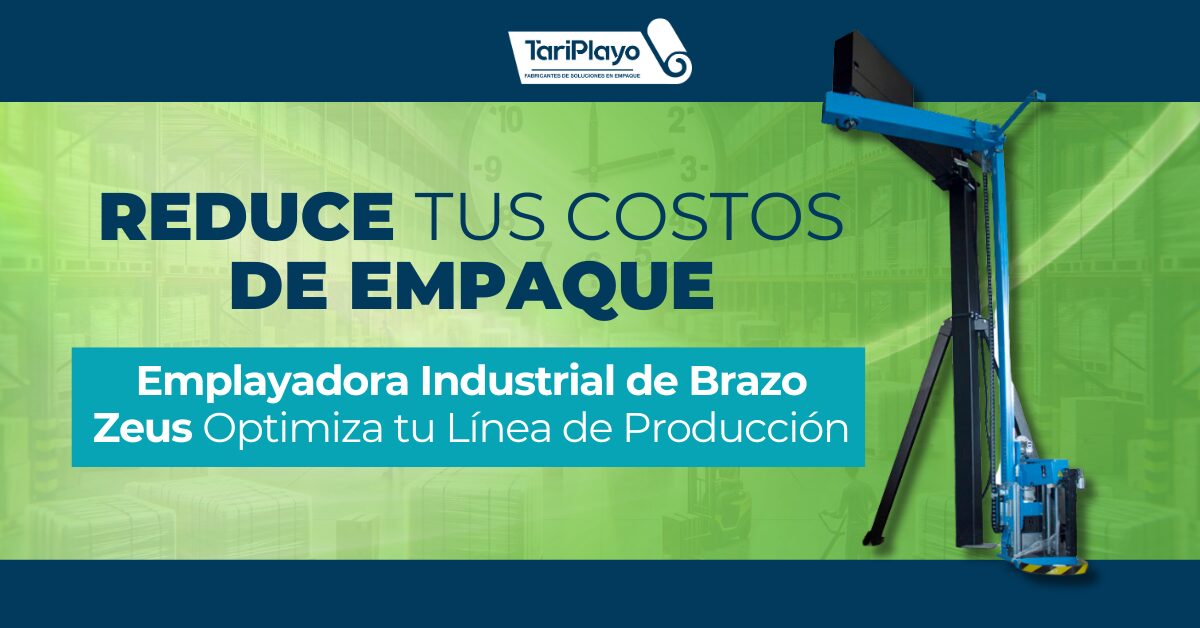 emplayadora industrial de brazo zeus optimiza tu línea de producción