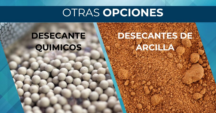 desecantes silica gel y otras opciones