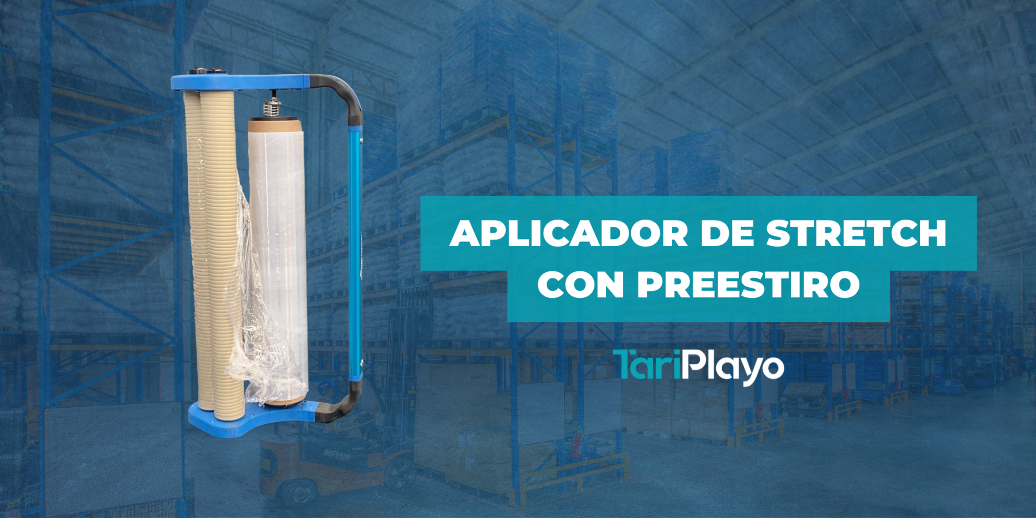 aplicador de stretch con preestiro