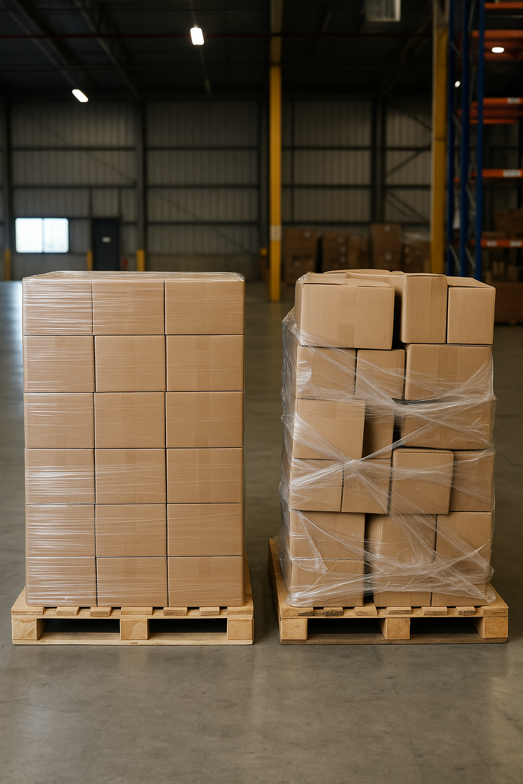 Pallets emplayados diferencia 