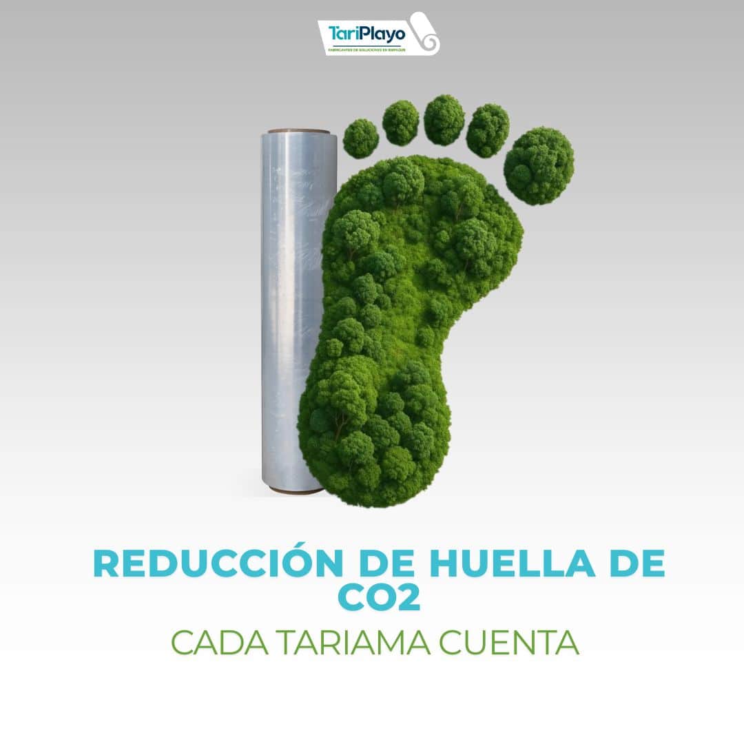 Reduccion de huella de carbono con stretch film