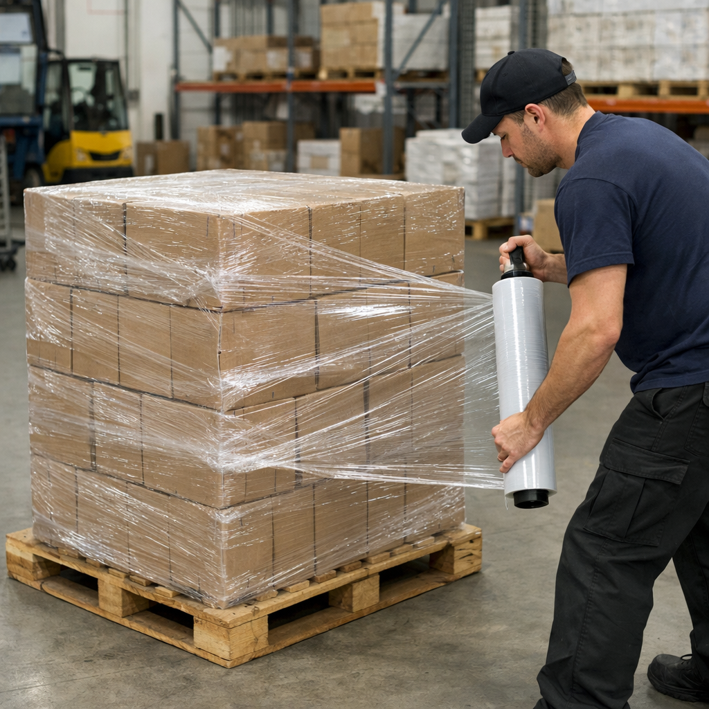 El emplayado manual genera variaciones en tensión y consumo de film que afectan la estabilidad de la carga.