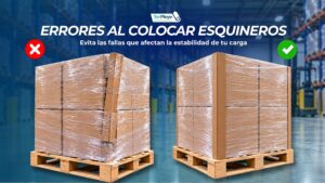 Errores al colocar esquineros en tus tarimas: ejemplo incorrecto y correcto